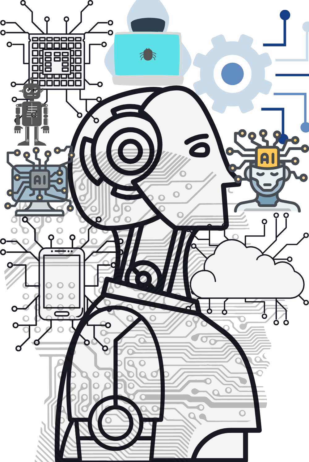 Ilustração de tecnologia e inovação digital